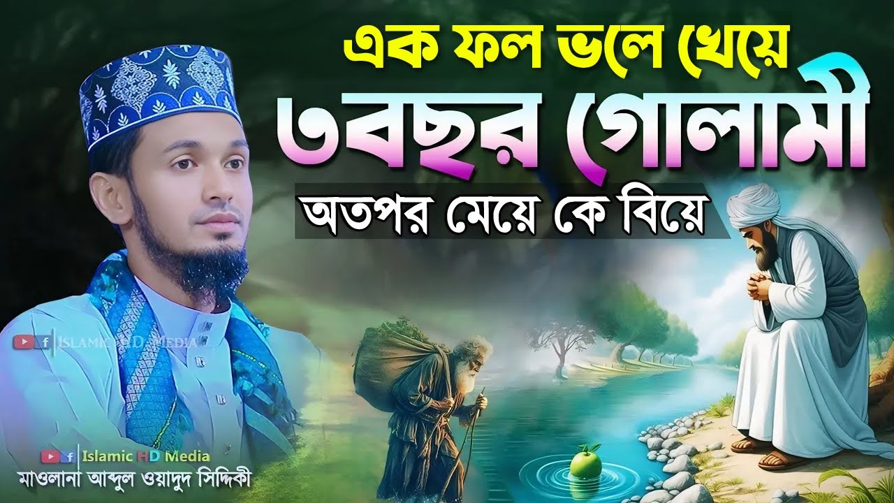 এক ফল খাওয়ার অপরাদে ৩ বছর গোলামি ও অন্ধ বুবা মেয়ে কে বিয়ে | Abdul Wadud Sidiki Waz