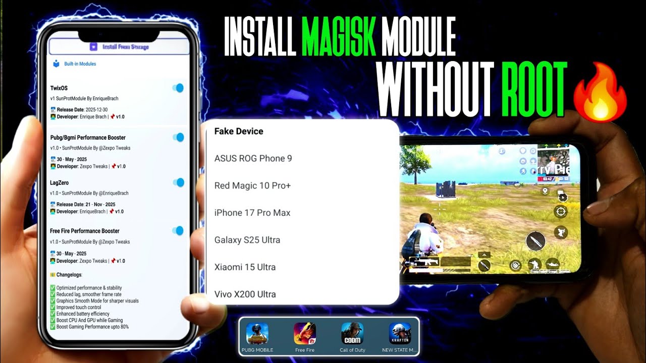 MAGISK WITHOUT ROOT ! Install Magisk Modules on Non Rooted Devices - All New Modules 2026 !