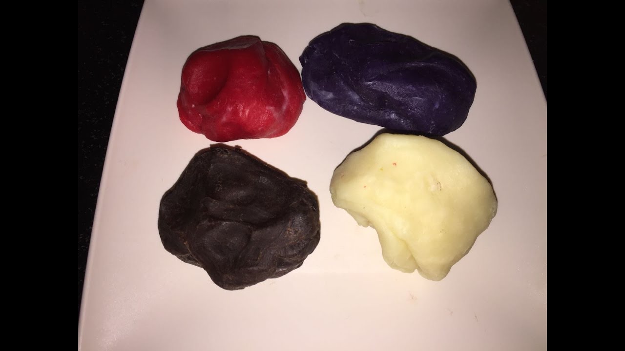 How to make modeling chocolate at home recipe in hindi - Four colours chocolate for cake decoration