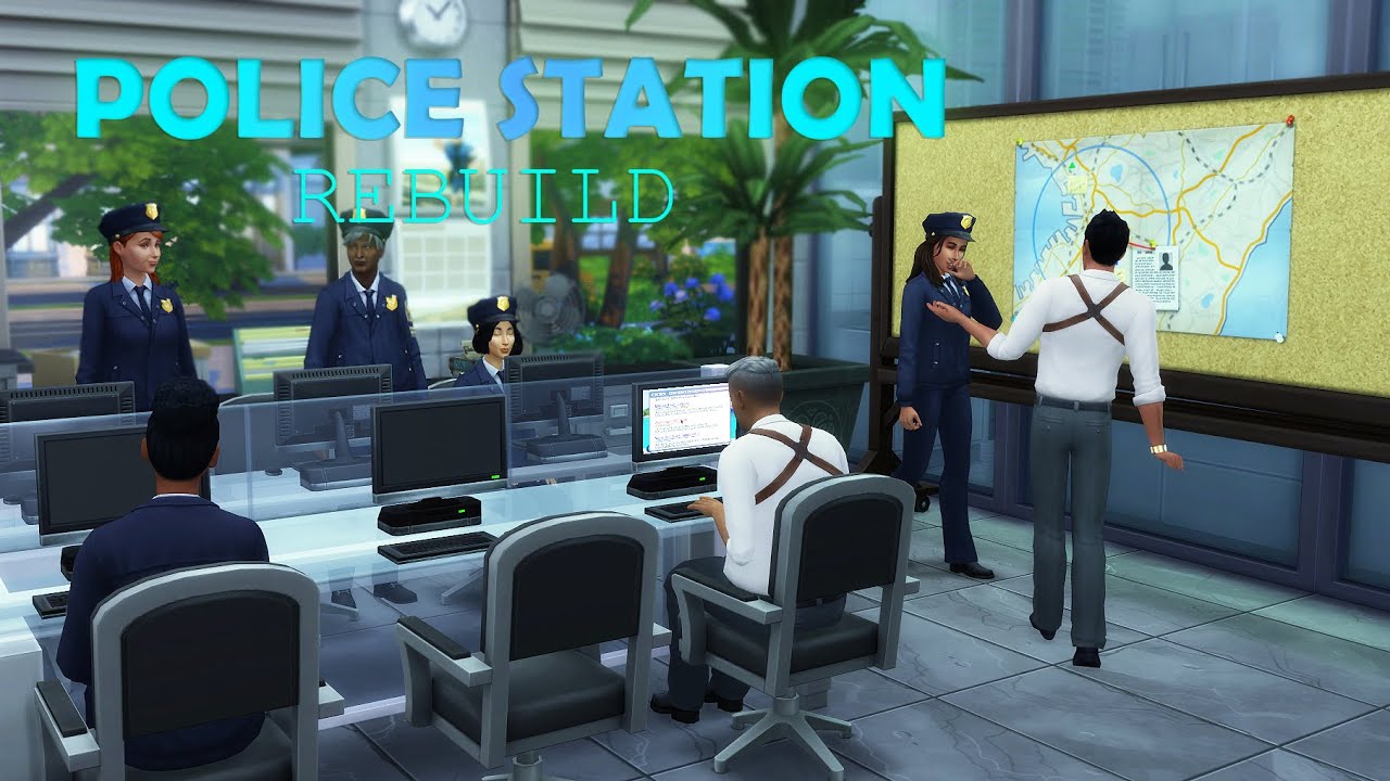 Police Station Rebuild | Sims 4 Speed Build