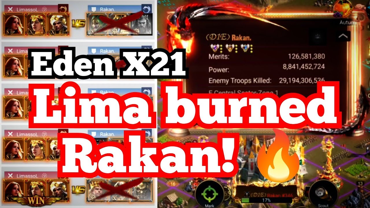 Lima 🔥 Rakan - BATTLE between the two STRONGEST players in RISE OF CASTLES