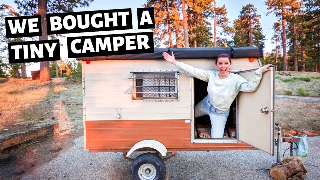 WE BOUGHT THE SMALLEST CAMPER EVER! //1983 Ashford Travel Trailer FULL TOUR