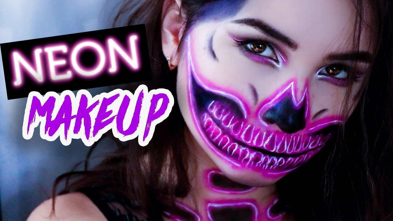 HALLOWEEN MAKEUP💀NEONовый череп💀ПРОСТОЙ макияж на Хэллоуин