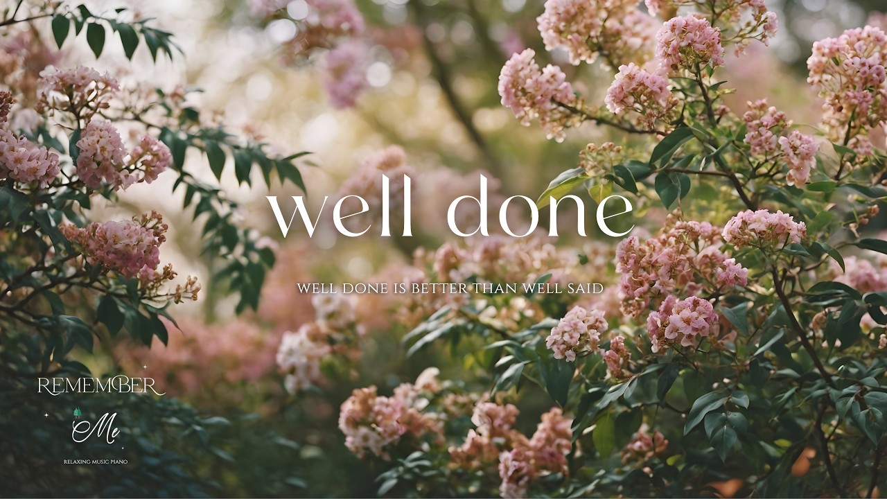 Well Done is Better Than Well Said 🍃🌸 Quiet Piano for Overthinking Minds