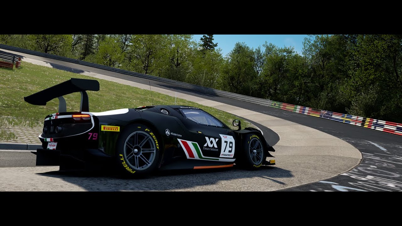 ACC Ferrari 296 GT3 Nürburgring Nordschleife 24H  Pommesbude Public Surfer Trainingsrennen