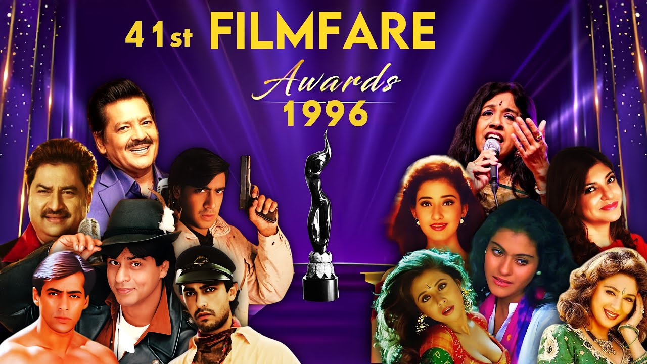 Filmfare Awards 1996 - 41st Edition - फिल्मफेयर अवार्ड 41वां संस्करण - Udit Narayan, Shahukh, Kajol