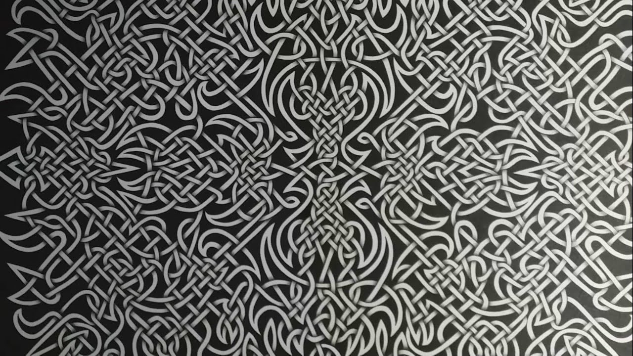 Giant A1 Celtic Knot, with ghost encounter (time lapse - not a tutorial)
