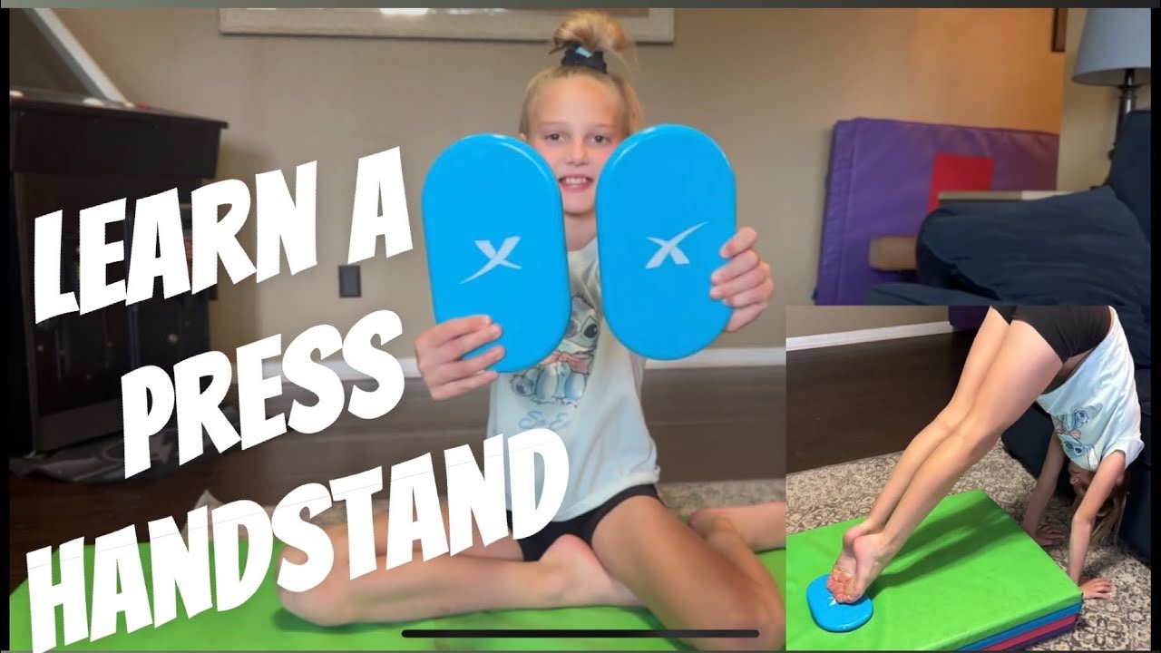 How to learn a press handstand with exercise sliders 
