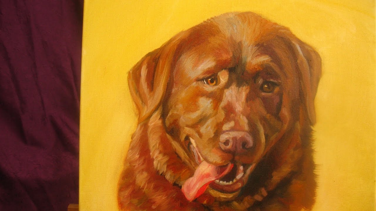 Painting Dog Portraits in Oil/ Art Instruction/Chocolate Lab