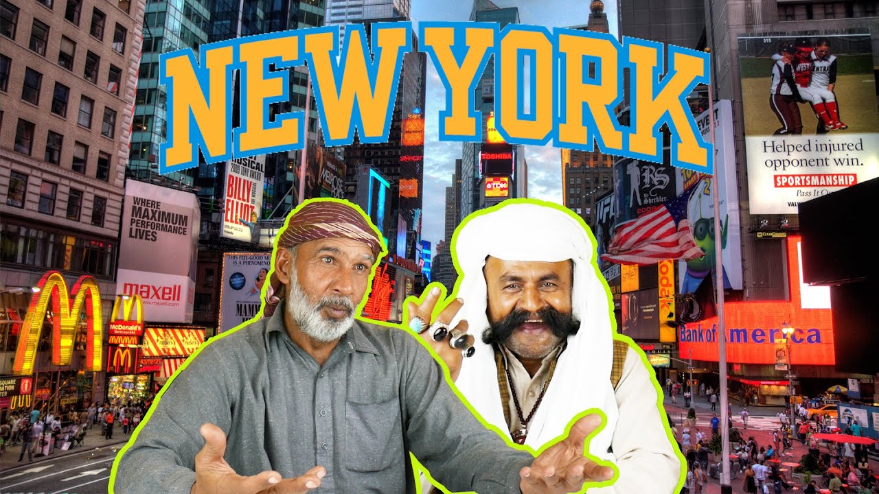 Tribal People Visit Times Square New York