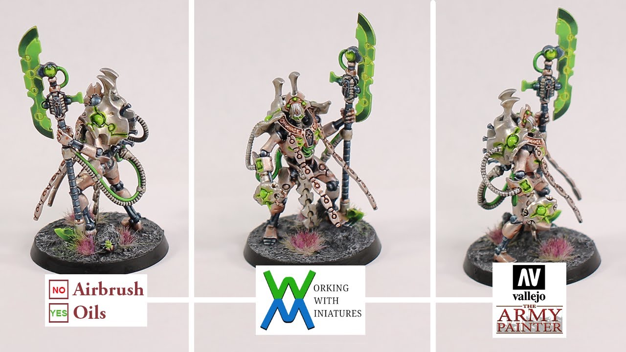 Let's Paint a Necron Overlord with Tachyon Arrow #miniaturepainting #warhammer40k #necrons
