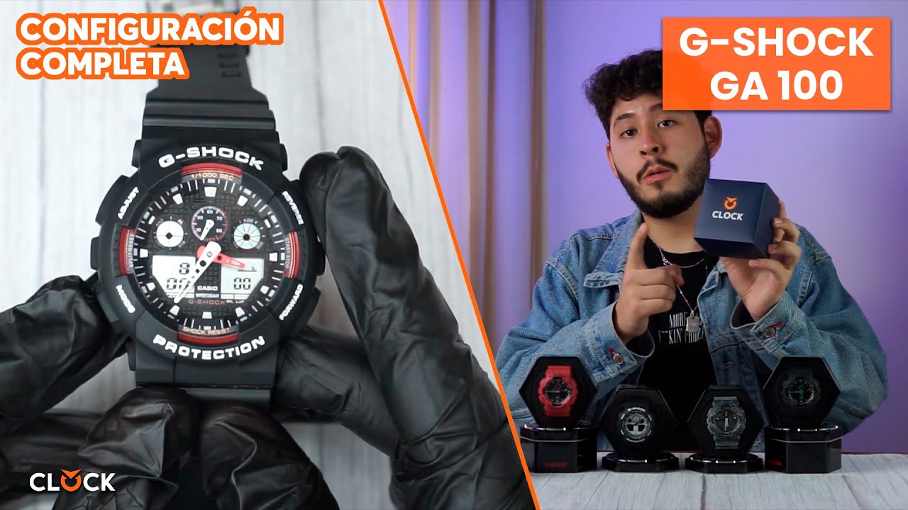 Gshock GA-100 | Tutorial ¡Configuración AJUSTE FECHA, HORA Y FUNCIONES!