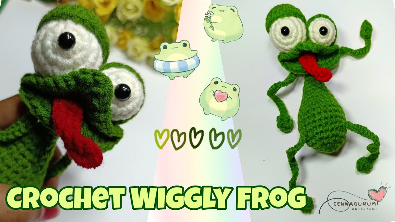 🐸 Crochet Frog Amigurumi 🐸 How to Crochet an Easy Wiggly Frog Amigurumi For Beginners