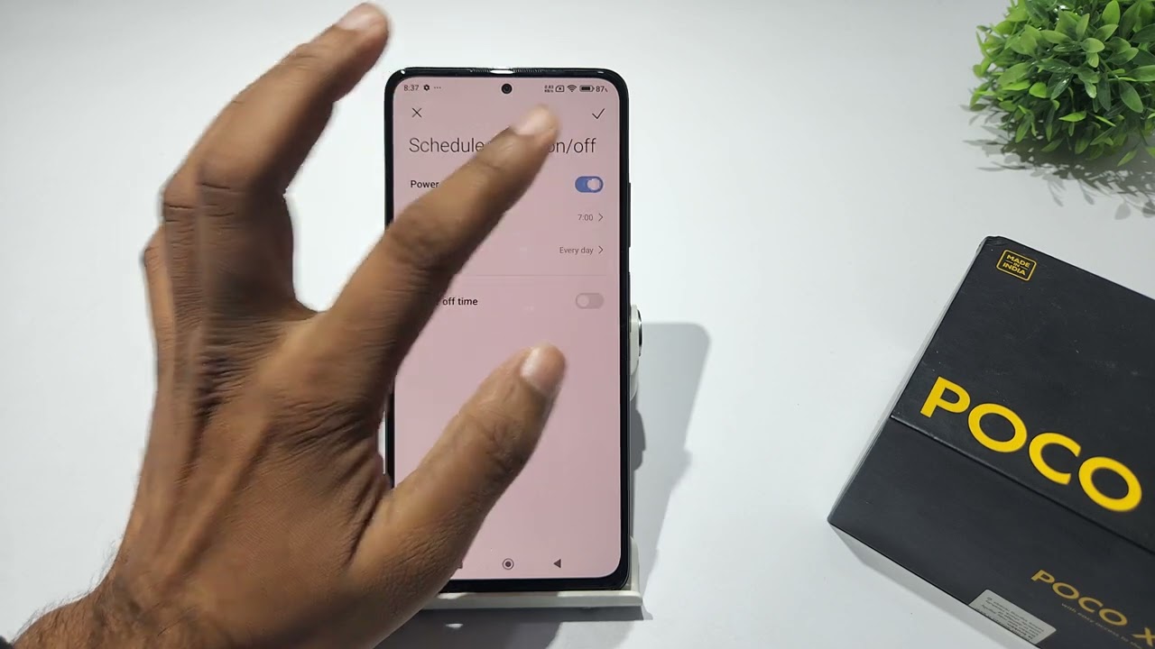 How to fix auto power on/off problem in poco x6 pro | poco x6 neo me auto power on/off schedule kare