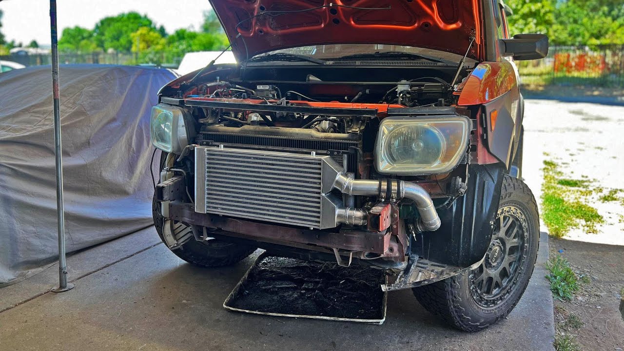 Honda Element Turbo Build 4: Intercooler Install + Charge Pipes ! #TIAL #EBAY