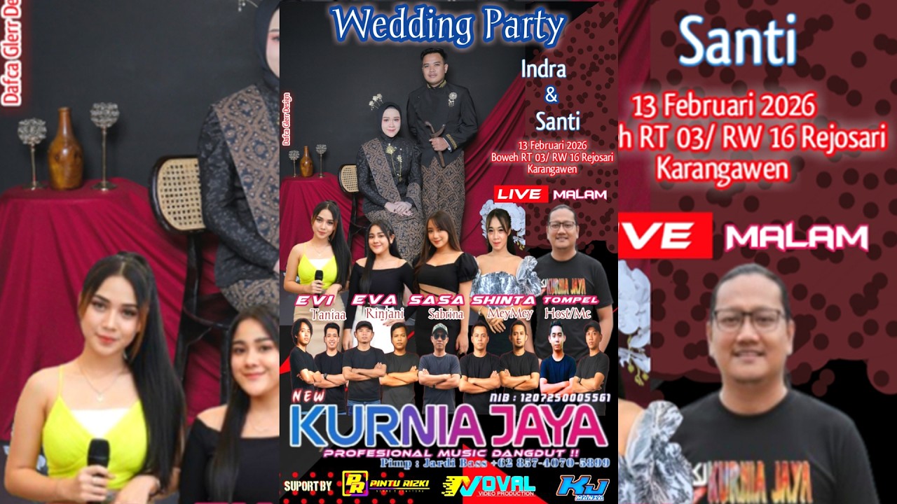 LIVE STREAMING NEW KURNIA JAYA - WEDDING PARTY INDRA & SANTI  - BOWEH REJOSARI KARANGAWEN DEMAK