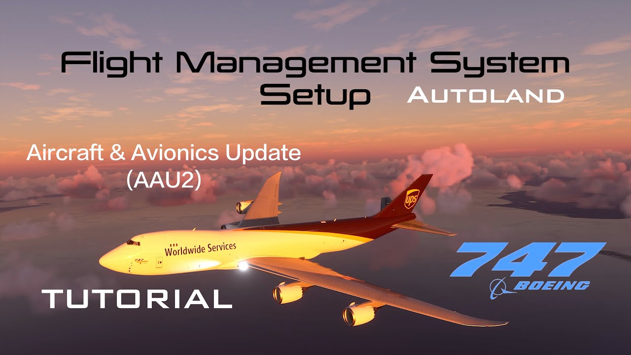 Boeing 747-8 Flight Management System Setup - AAU2 - LNAV/VNAV Autoland - CYYZ-KBOS FMS Tutorial -4K