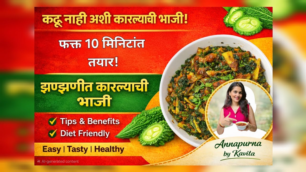 फक्त 10 मिनिटांत तयार! कडू नाही अशी कारल्याची भाजीझणझणीत कारल्याची भाजी✔Tips & Benefits✔Dietfriendly