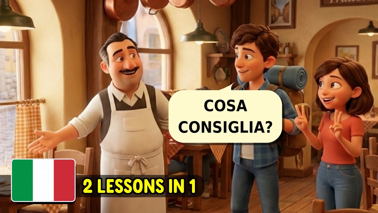 Al Ristorante 🍝 Ordinare e Mangiare in Italia (Dialogo A1-A2)
