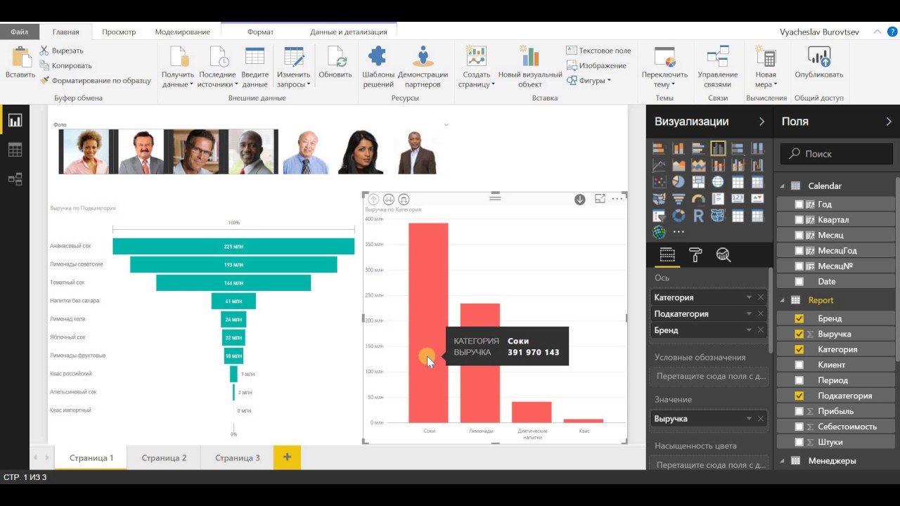 1.9 Как создавать многоуровневые графики в Power BI Desktop
