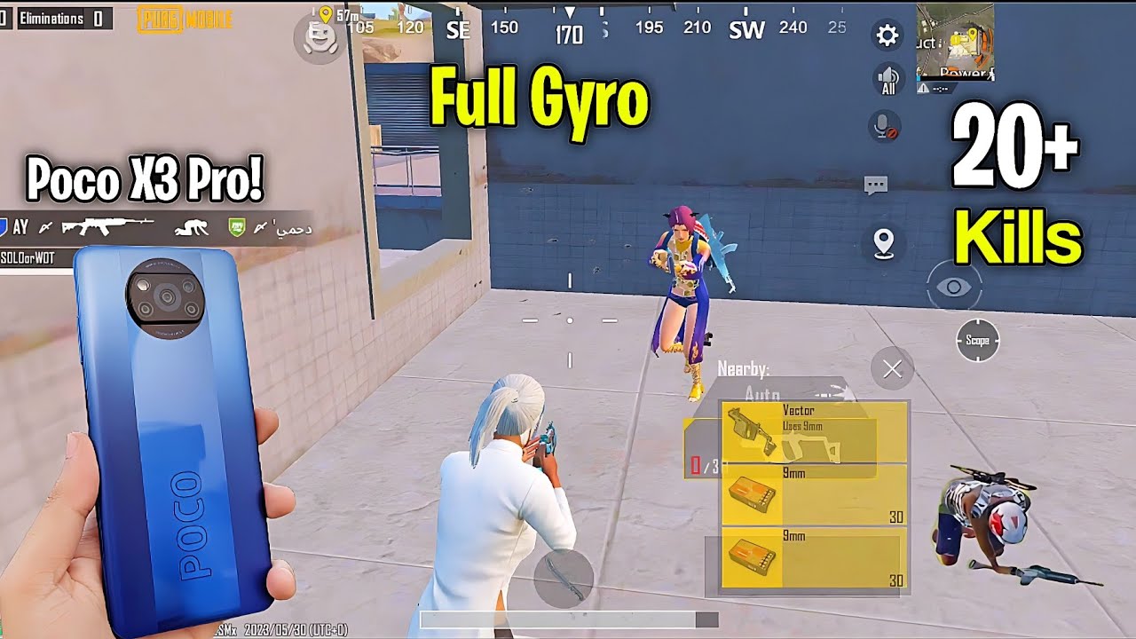 Poco X3 Test Game 4 Finger Full Gyro 🔥 Solo Vs Squad 😍 Arbi Lobby!!