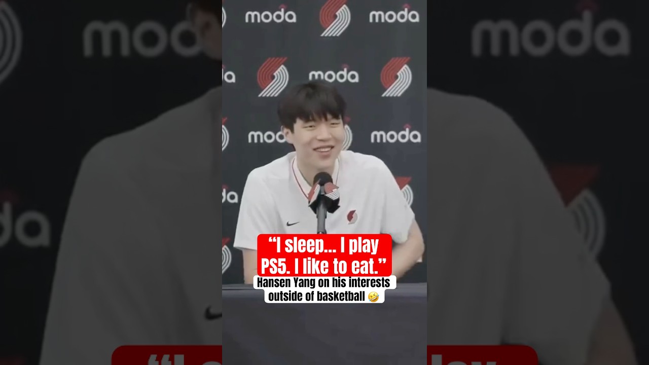 All-time quote from Hansen Yang 😂 (via @trailblazers)