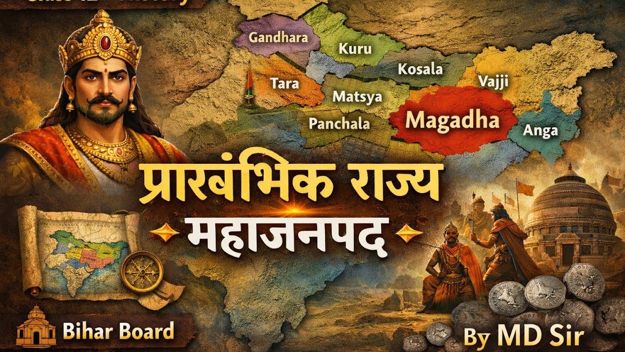 Class 12 History | प्रारंभिक राज्य – महाजनपद | Bihar Board | By MD Sir