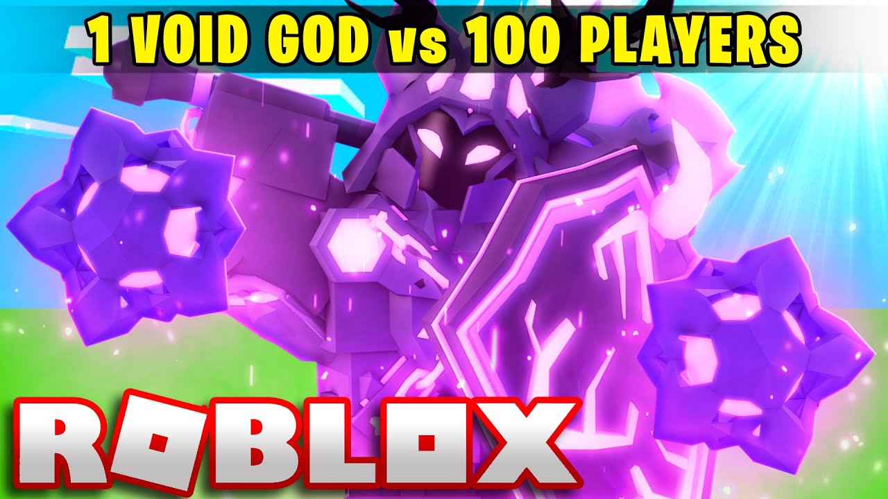 1 VOID GOD vs 100 PLAYERS... (Roblox Bedwars)