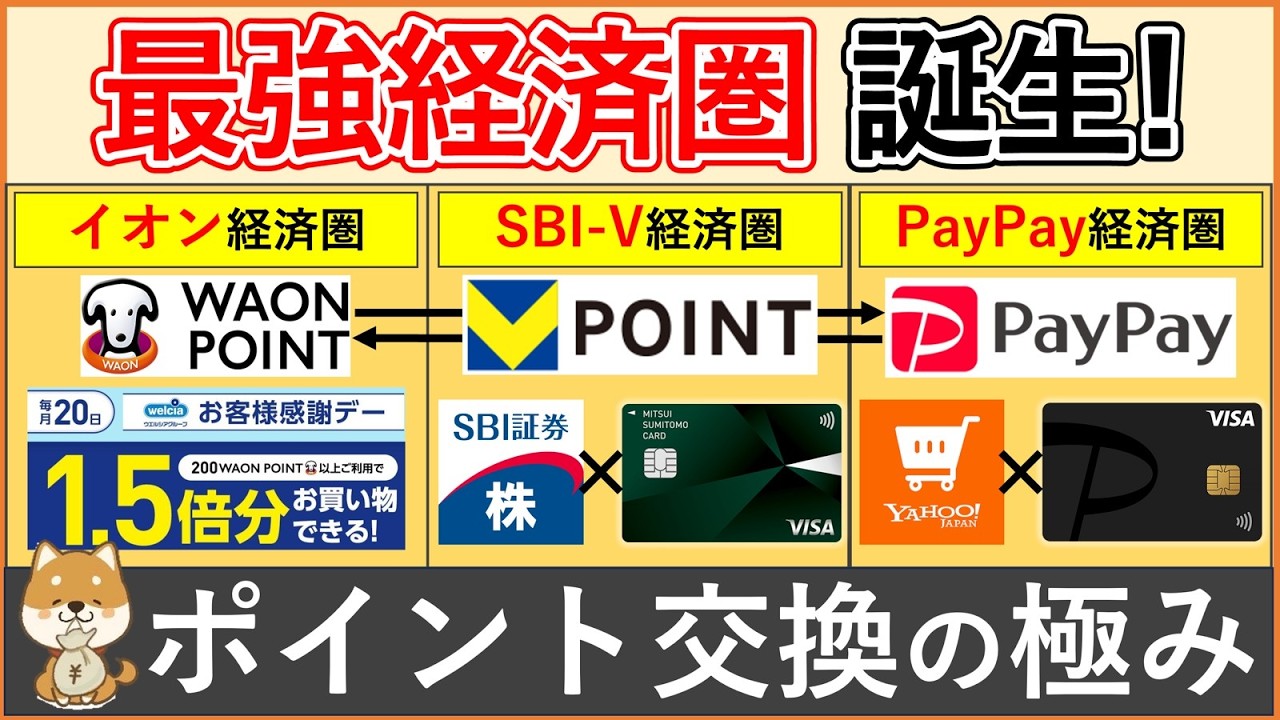 SBI-V経済圏・イオン経済圏・PayPay経済圏の融合！3つの経済圏の強み・お得な組み合わせ方を徹底解説！
