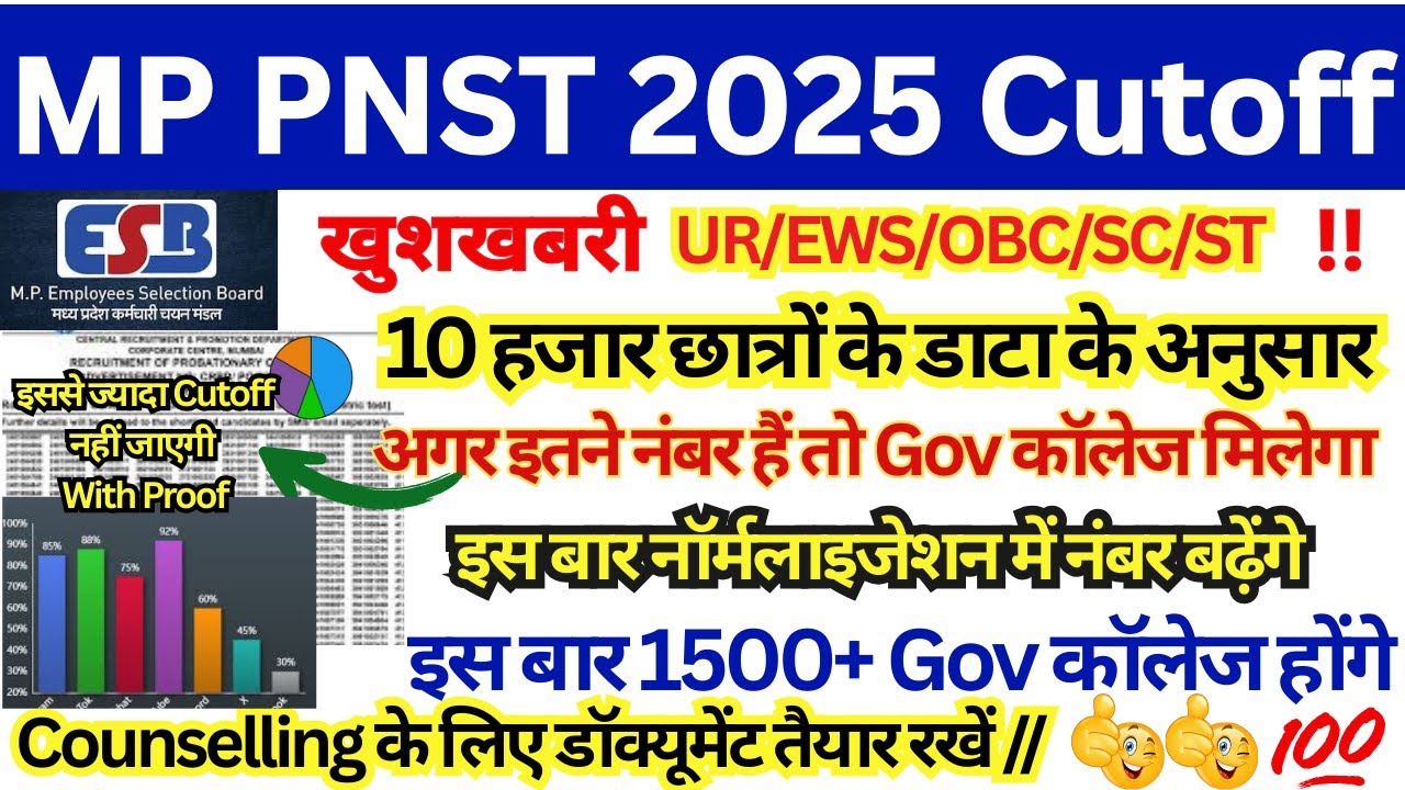MP PNST CUTOFF 2025 || MP PNST 2025 CUTOFF || MP BSC NURSING CUTOFF 2025 || MP PNST RESULT 2025