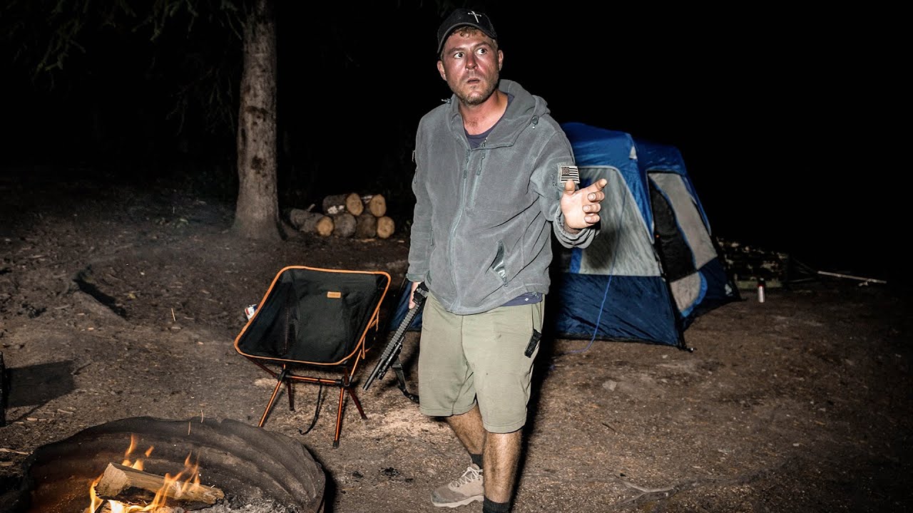 (WHAT WE SAW WAS TERRIFYING) SCARY NIGHT CAMPING In the HAUNTED WOODS in the Remote Mountains