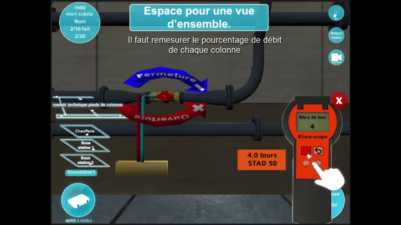 mise en service sous station 1 circuit 1 équilibrage