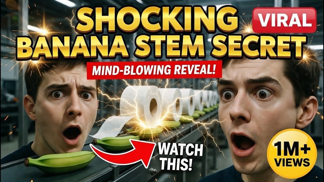 Banana Stem Waste to Eco Toilet Paper – Full Silent ASMR Factory Process 🌿🧻| EcoMotion Factory