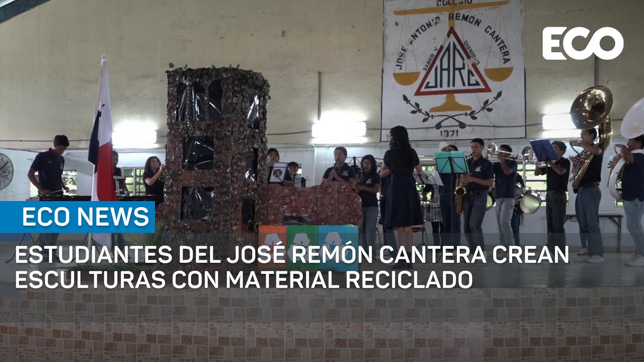 Estudiantes del Jos&eacute; Rem&oacute;n Cantera crean esculturas con material reciclado | #EcoNews