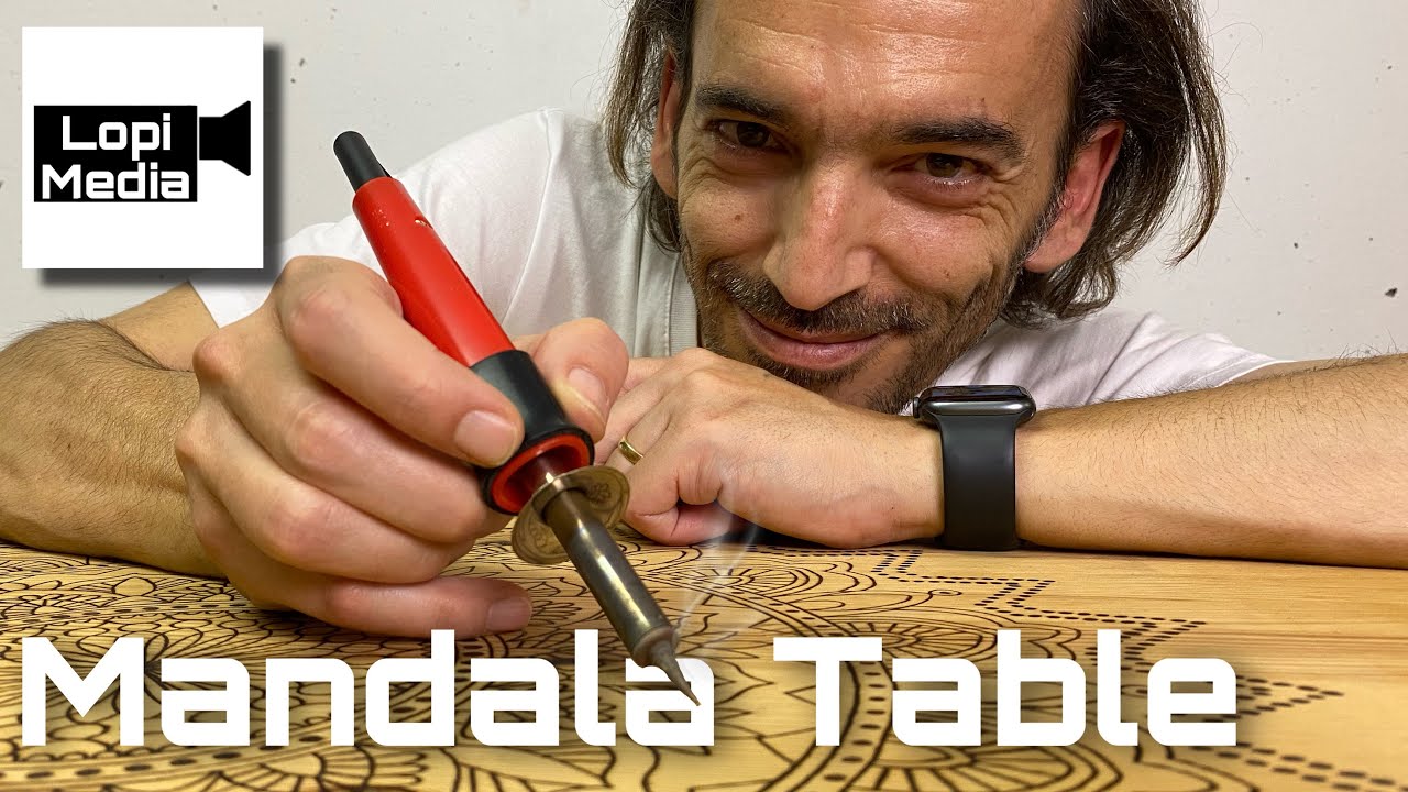 How to BURN a HUGE Mandala on a Table, Woodburning Art | Lopi Media
