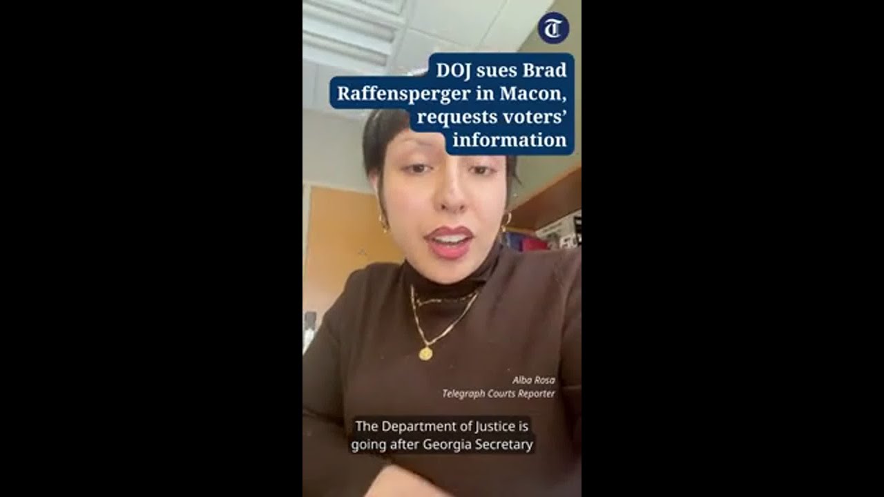DOJ sues Brad Raffensperger in Macon, requests voters' information
