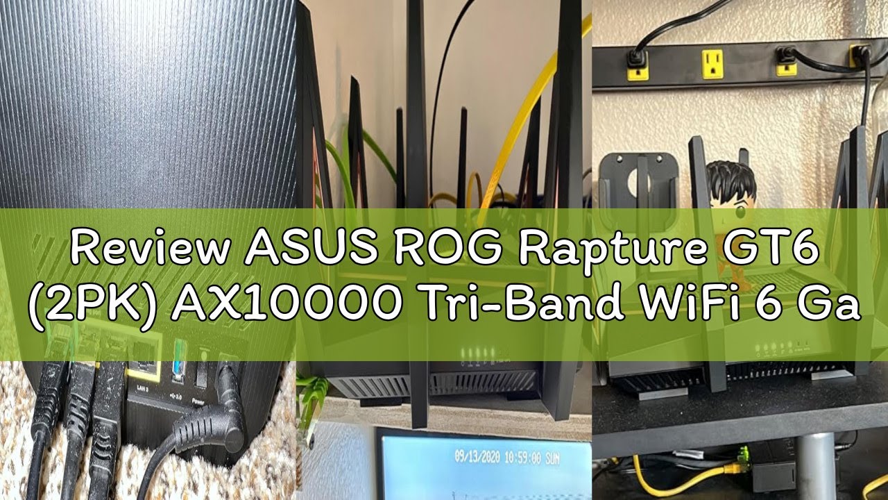 Review ASUS ROG Rapture GT6 (2PK) AX10000 Tri-Band WiFi 6 Gaming Mesh System, Covers up to 5,800 sq