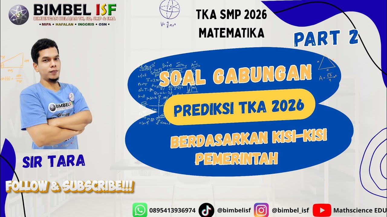 Soal Gabungan TKA Matematika SMP 2026 #part2  #tkamatematika #tka #tka2025 