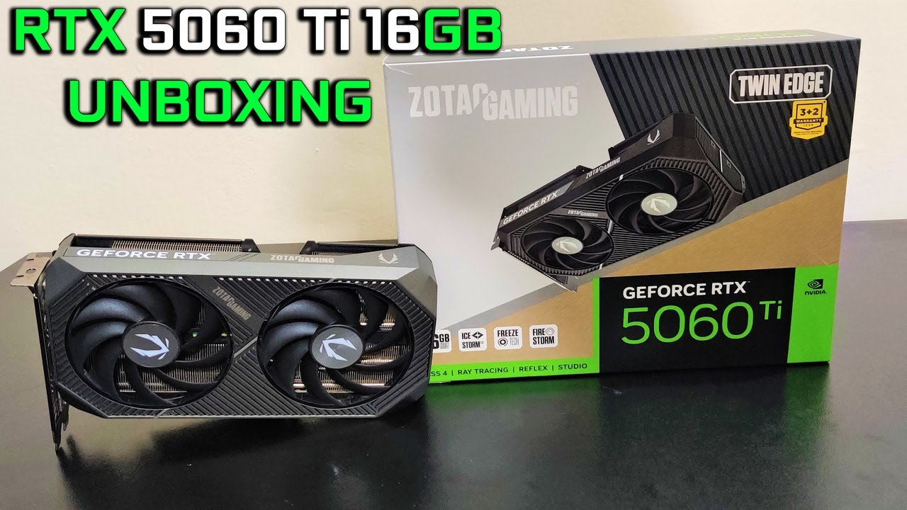 ZOTAC GAMING GeForce RTX 5060 Ti Twin Edge 16GB 🔥 Quick Unboxing + Furmark Test | Cyberpunk Test