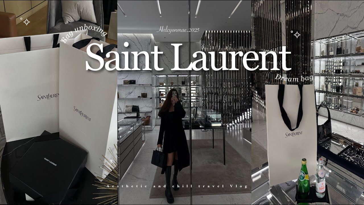 YSL shopping & Unboxing | Saint Laurent Classic Calfskin Bag Review & First Impressions