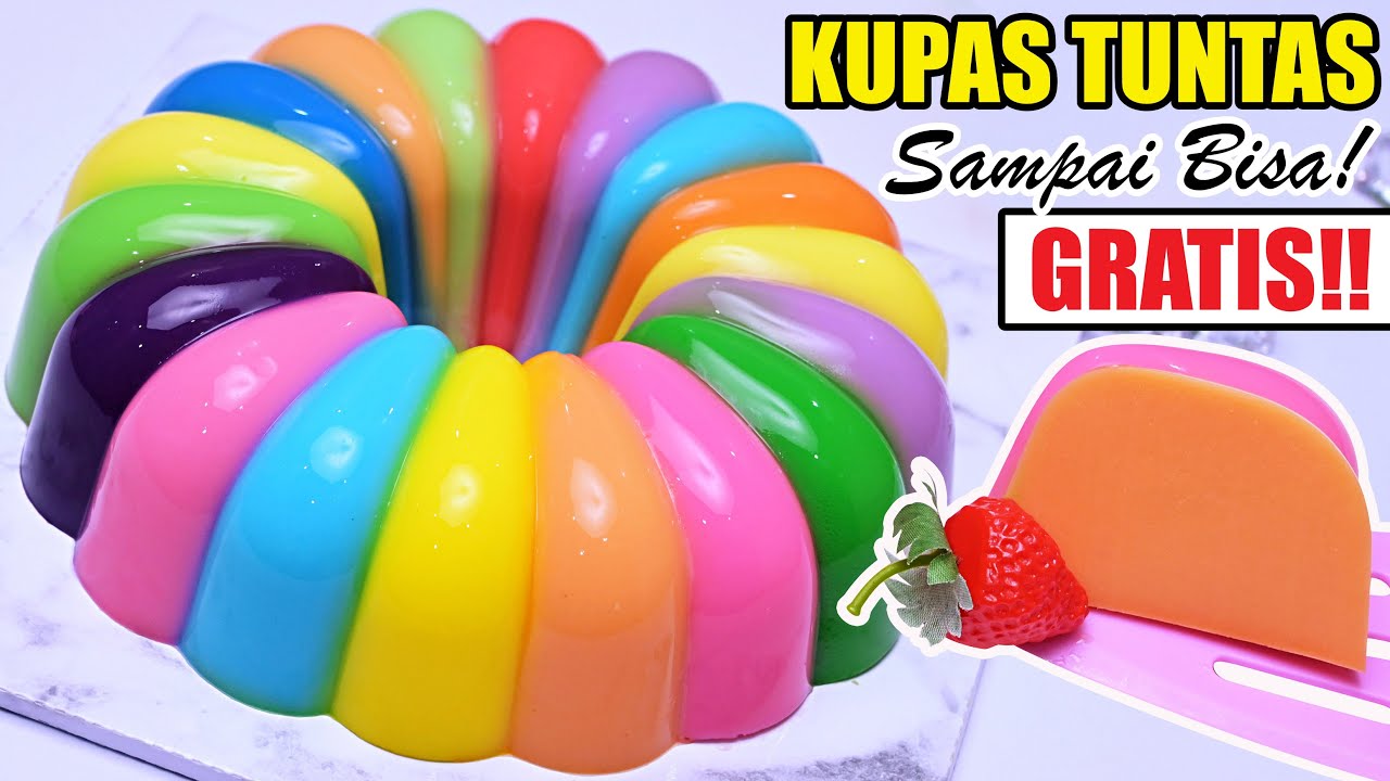 BONGKAR RESEP PUDDING PELANGI | TIDAK HARUS KURSUS BISA MEMBUAT PUDDING CANTIK INI