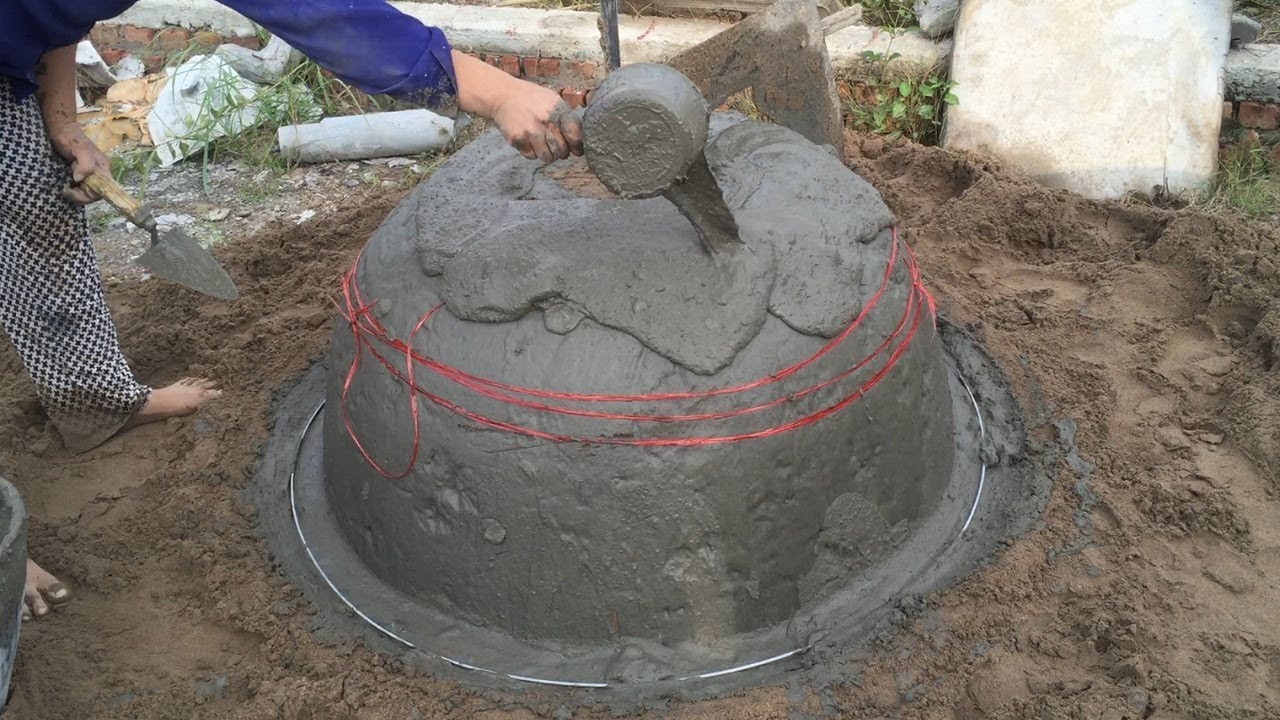 Manufacture A Cement Bonsai Pot Big Size - Skills Incredible And Ingenious Techniques