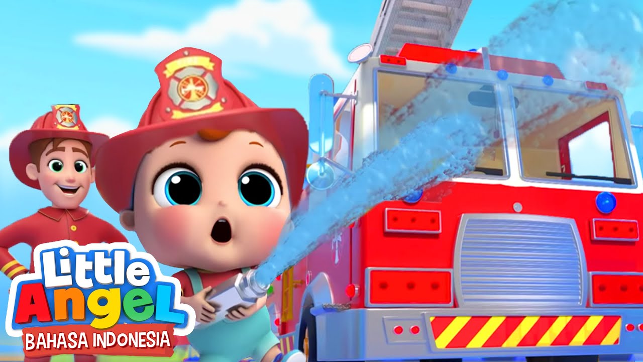 Ayo Jadi Pemadam Kebakaran!🚒Lagu Kendaraan | Little Angel Bahasa Indonesia