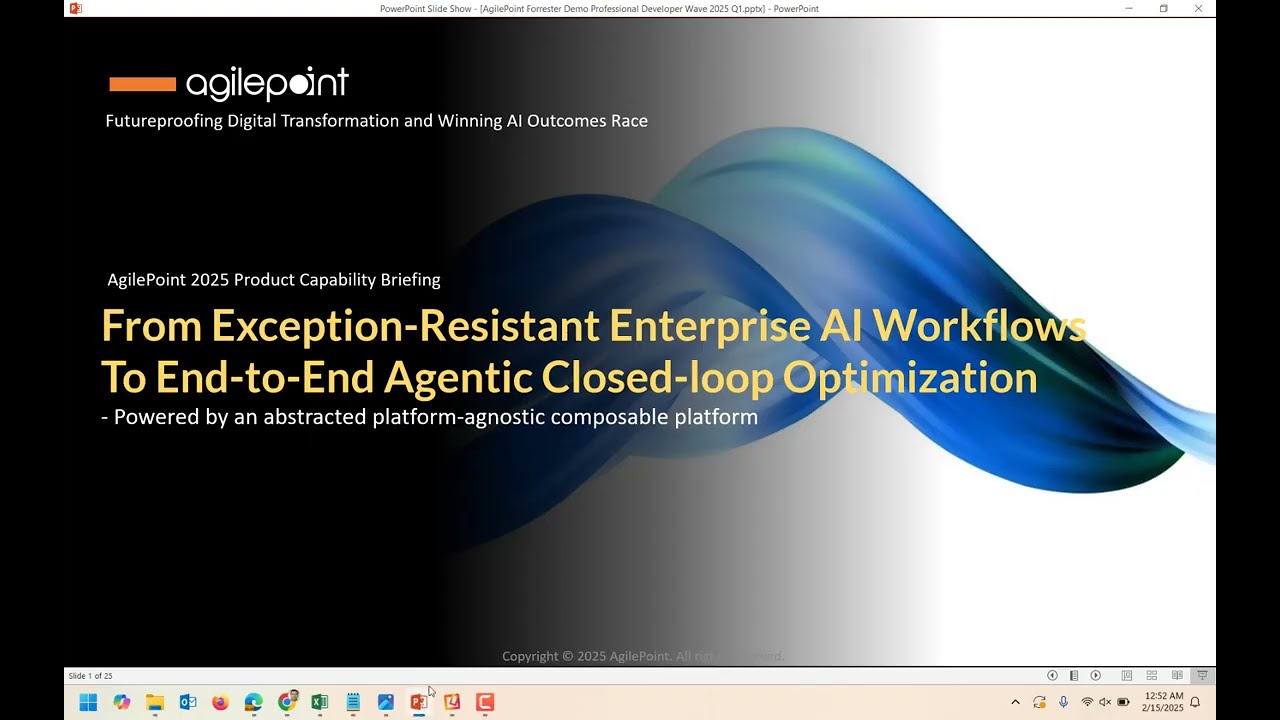 AgilePoint v9 SU1 - Build from scratch using GenAI and Agentic AI