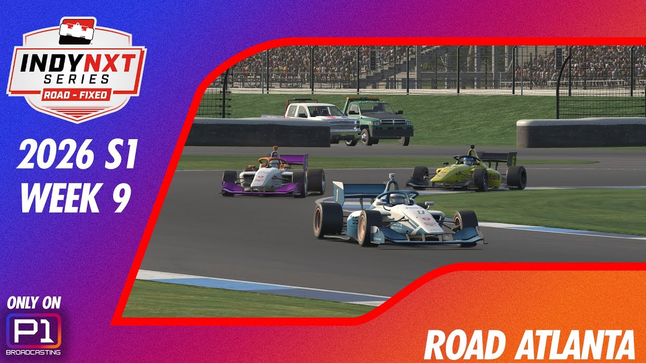 Indy NXT Road Series Mon Night Top Split | ROAD ATLANTA | 2026S1 W9 | iRacing Broadcast