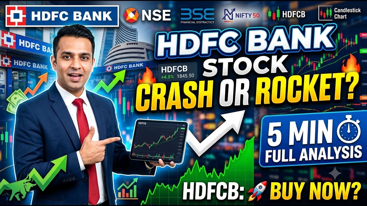 🚨 HDFC Bank Stock: CRASH OR ROCKET? (5 Min Full Analysis)