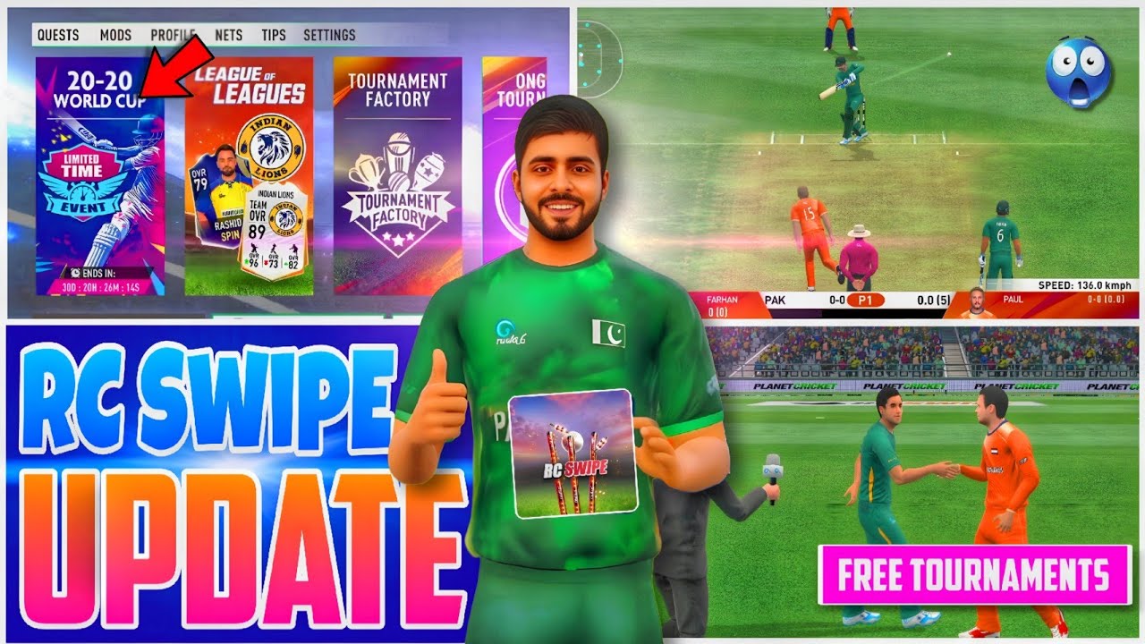 Real Cricket Swipe T20 World Cup 2026 Update 💥 New Tournament , Stadiums 🏟 Full Review Video 