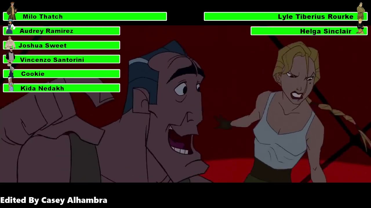 Atlantis: The Lost Empire (2001) Final Battle with healthbars