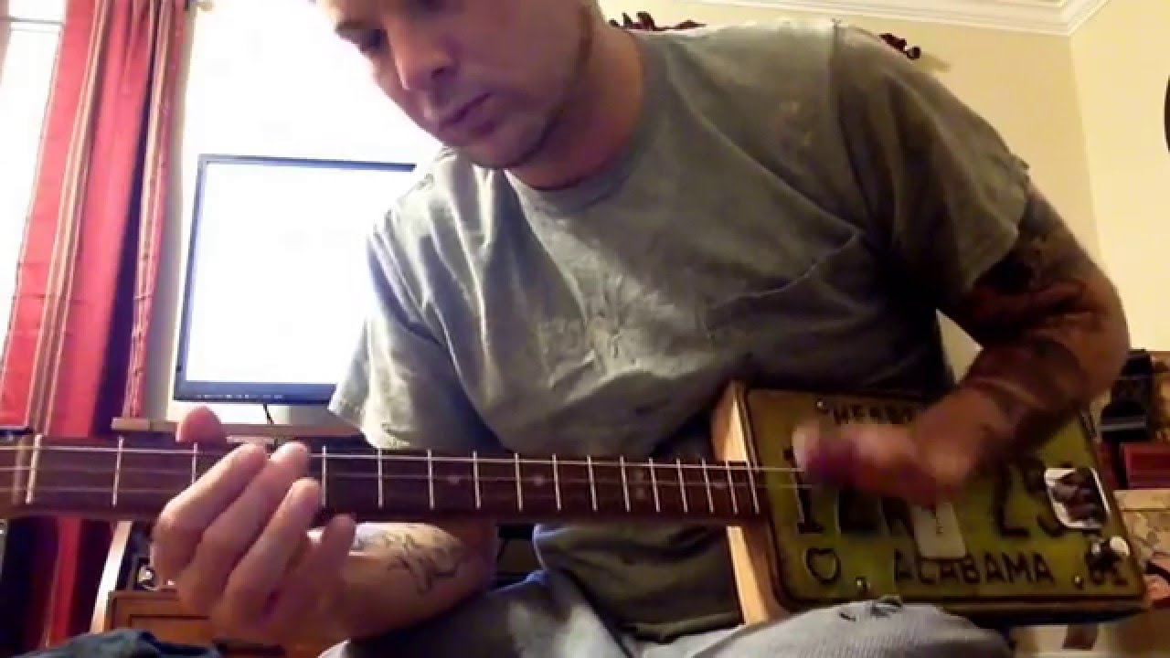 Cigarbox Guitar Lesson: Po Black Mattie. one hand Dan