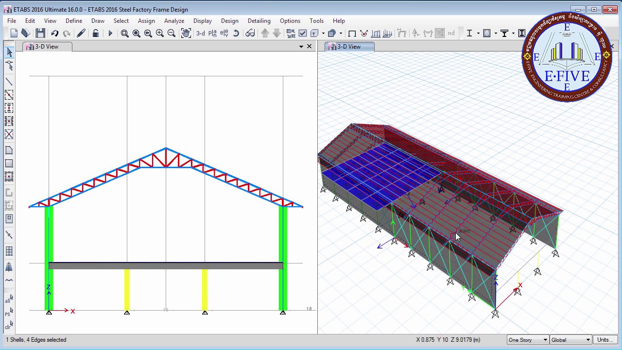 Etabs 2016 Steel Factory Structural Load Assign